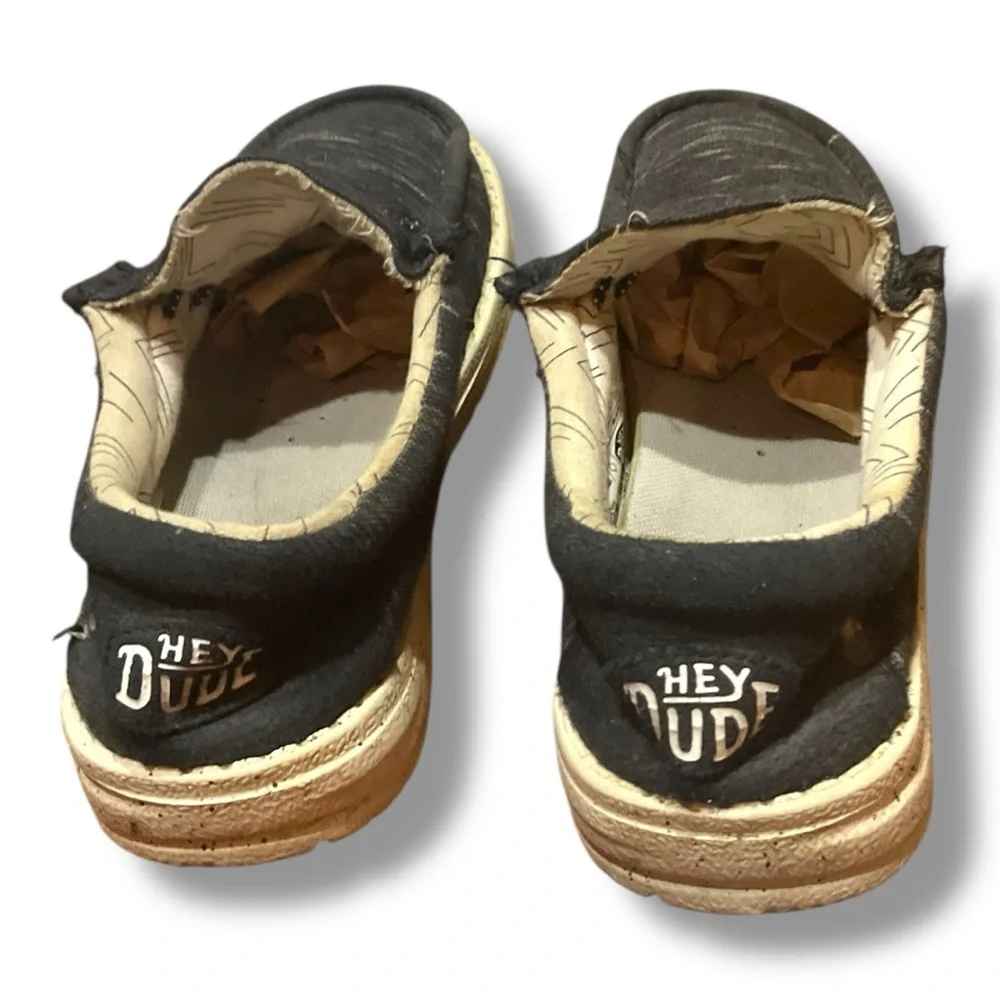 🖤 Hey Dude Wally Youth Stretch Black Slip-On Shoes‎ (YT3 | EU 35)